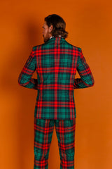 The Lincoln Log Love Daddy | Red And Green Plaid Ugly Christmas Suit - Shinesty - Flyclothing LLC