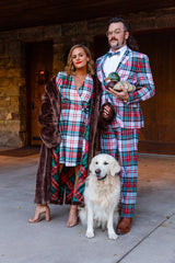 The Scotch on the Rocks | White Plaid Christmas Suit - Shinesty
