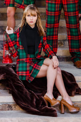 The Lincoln Log Love Daddy/Lady | Women's Green Plaid Christmas Suit - Shinesty - Flyclothing LLC