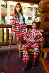 The Red Ryder | Women's Knit Print Christmas Skirt - Shinesty