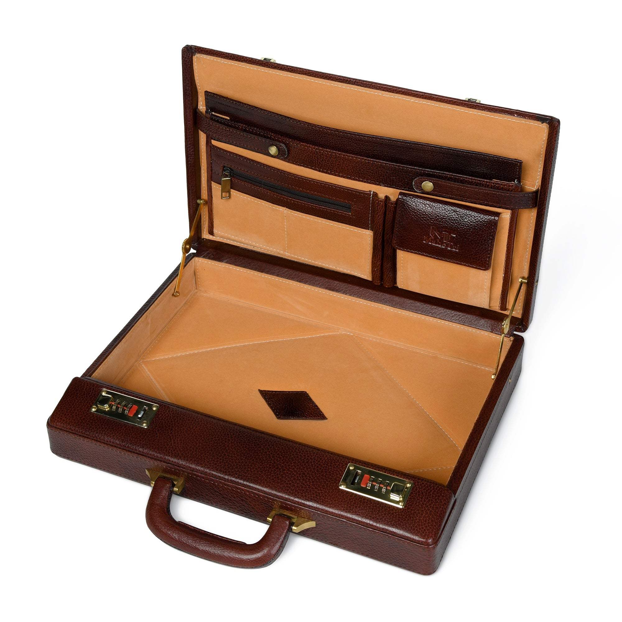 Rich Brown Office Suitcase - Classy Leather Bags - Flyclothing LLC