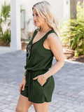 Scoop Neck Wide Strap Romper with Pockets - Trendsi - Flyclothing LLC