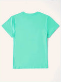 HAPPY EASTER Round Neck Short Sleeve T-Shirt - Trendsi - Flyclothing LLC