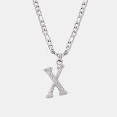 Titanium Steel Letter Pendant Necklace