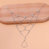 Elegant Gold Chain Hand Bracelet with Rhinestone Accents - Trendsi - Flyclothing LLC