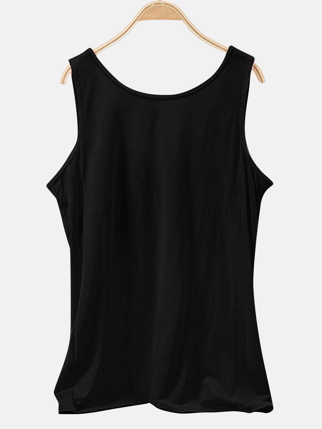 Scoop Neck Wide Strap Tank - Trendsi - Flyclothing LLC