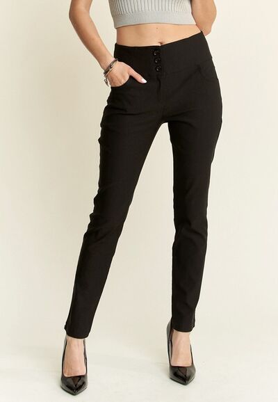 ADORA High Waist Skinny Pants - Trendsi