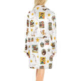 Baha Ranch Vintage Cowgirl Collage Women's Western Bath Robe - Baha Ranch Western Wear - Flyclothing LLC