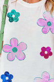 Flower Round Neck Short Sleeve T-Shirt - Trendsi - Flyclothing LLC