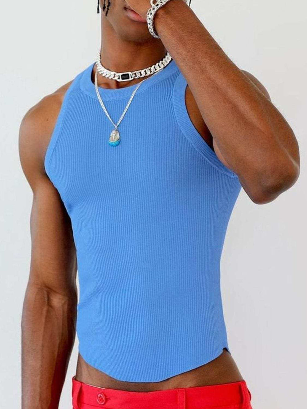Men's Full Size Round Neck Tank Plus Size - Trendsi - Flyclothing LLC