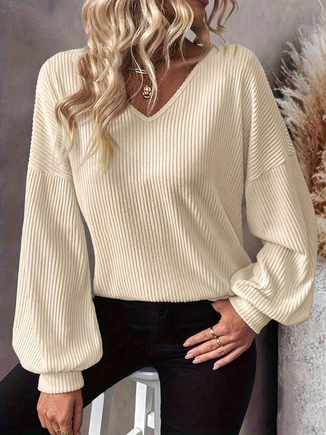 Bow Back V-Neck Drop Shoulder T-Shirt - Trendsi - Flyclothing LLC