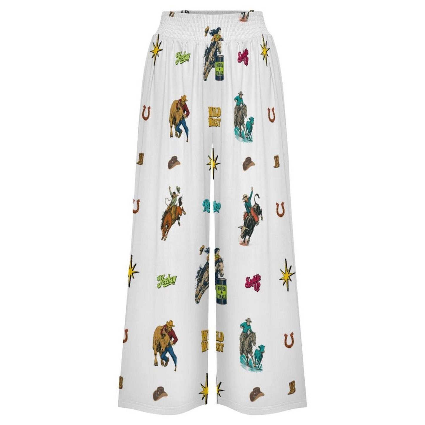 Baha Ranch The Last Roundup Rodeo High Waisted Wide Leg Pants - Baha Ranch Western Wear - Flyclothing LLC