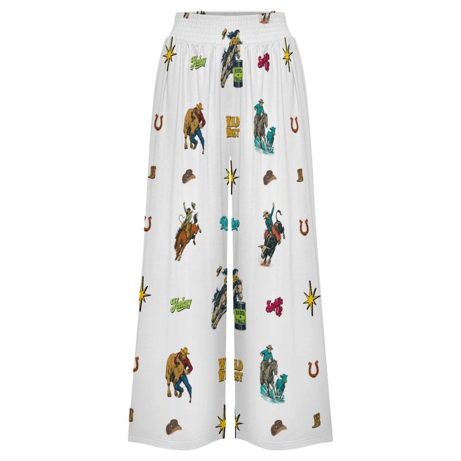 Baha Ranch The Last Roundup Rodeo High Waisted Wide Leg Pants - Baha Ranch Western Wear - Flyclothing LLC