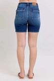 Judy Blue Full Size High Waist Bermudas Jeans W/ Back Flap Pockets Plus Size - Trendsi - Flyclothing LLC