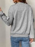 Perfee Bow Round Neck Long Sleeve Sweatshirt - Trendsi