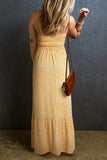 Smocked Printed Square Neck Maxi Cami Dress - Trendsi