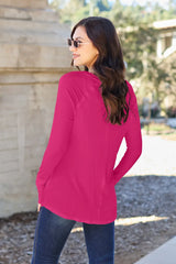 Basic Bae Full Size Round Neck Long Sleeve T-Shirt - ShopBasicbae - Flyclothing LLC