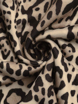 Perfee Leopard Open Front Long Sleeve Jacket - Trendsi - Flyclothing LLC