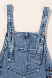 Distressed Bib Pocket Wide Leg Denim Overalls - Trendsi - Flyclothing LLC