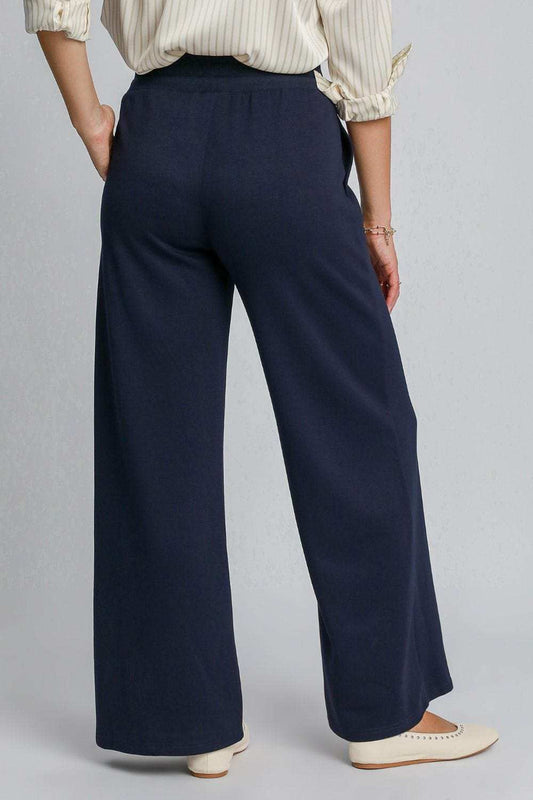 Umgee Drawstring Wide Leg Pants with Pockets - Trendsi - Flyclothing LLC