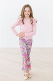 Mauve What's Up Buttercup Ribbed Velvet Bells - Mila & Rose ®