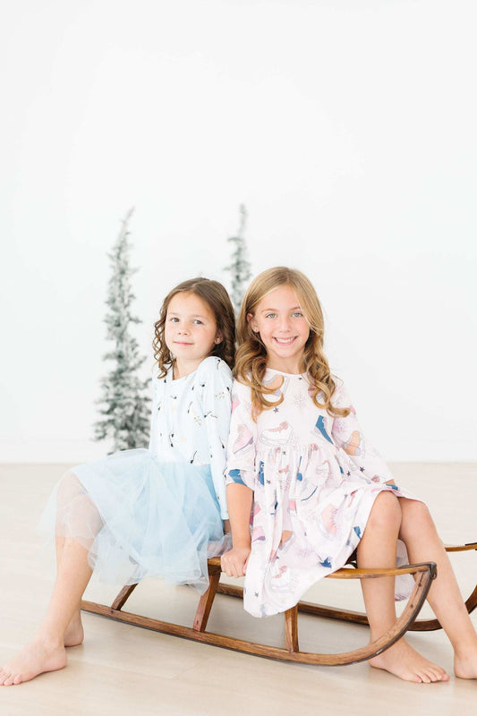 SALE Figure Skate 3/4 Sleeve Twirl Dress - Mila & Rose ® - Flyclothing LLC