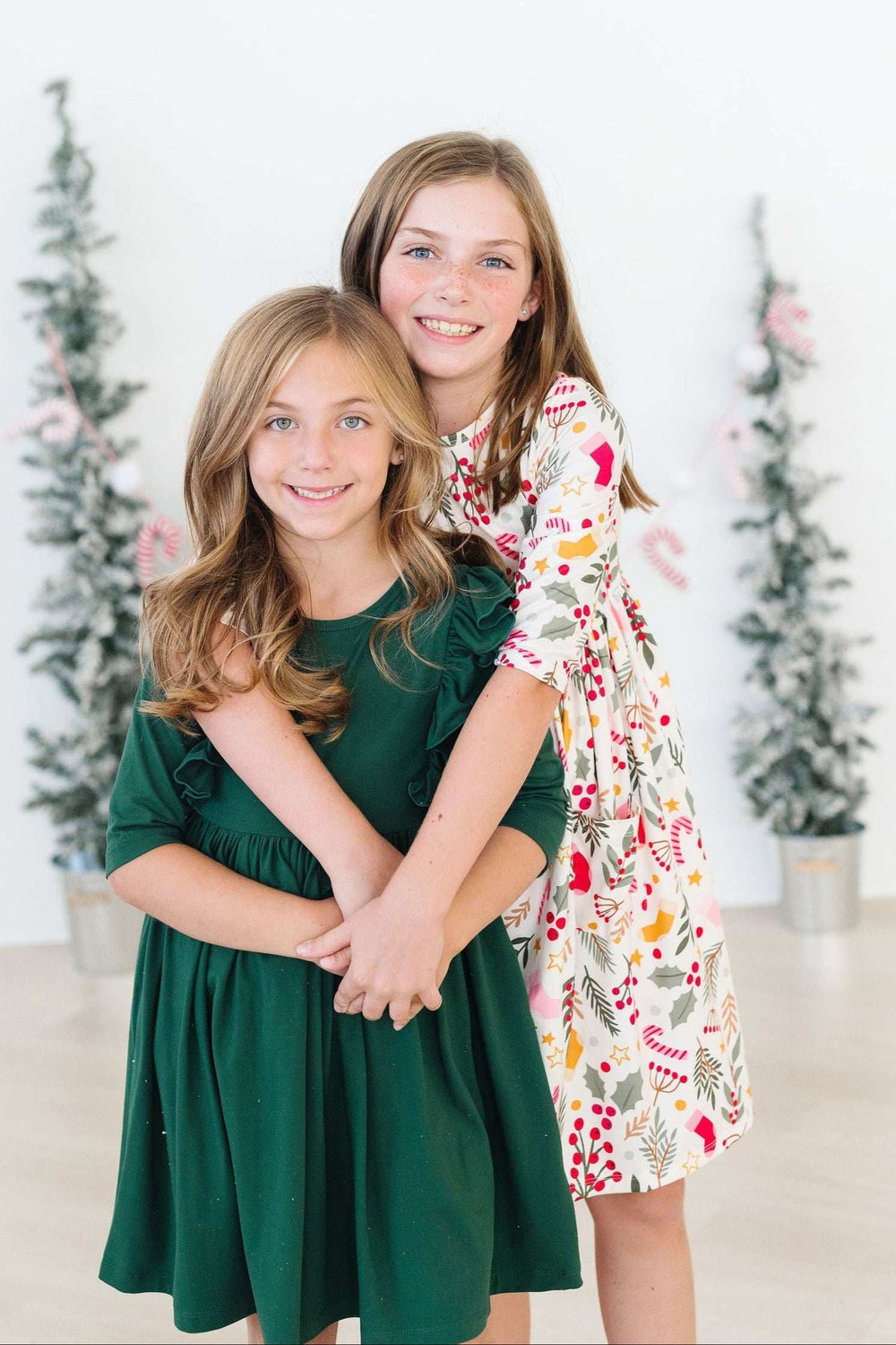 Holly Jolly Christmas 3/4 Sleeve Pocket Twirl Dress - Mila & Rose ® - Flyclothing LLC