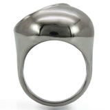0W304 - Ruthenium Brass Ring with Synthetic Garnet in Ruby - Alamode - Flyclothing LLC