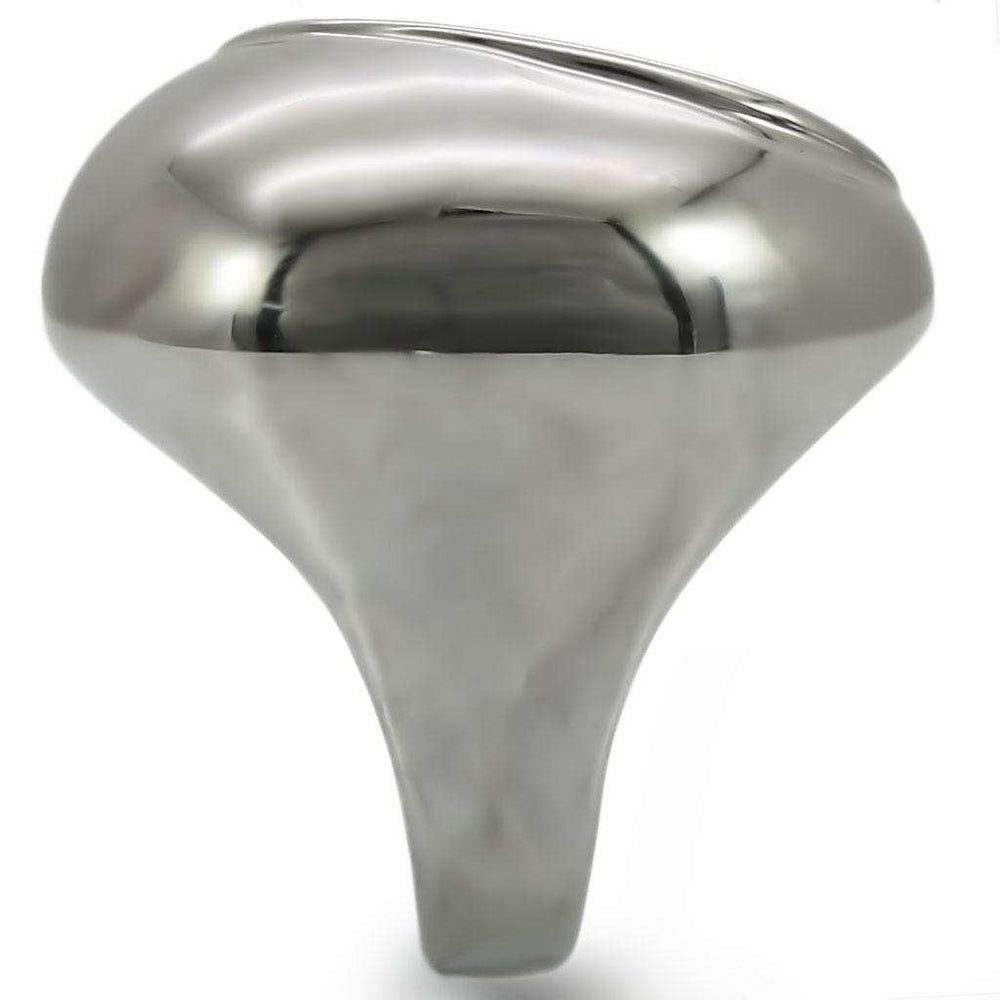 0W304 - Ruthenium Brass Ring with Synthetic Garnet in Ruby - Alamode - Flyclothing LLC