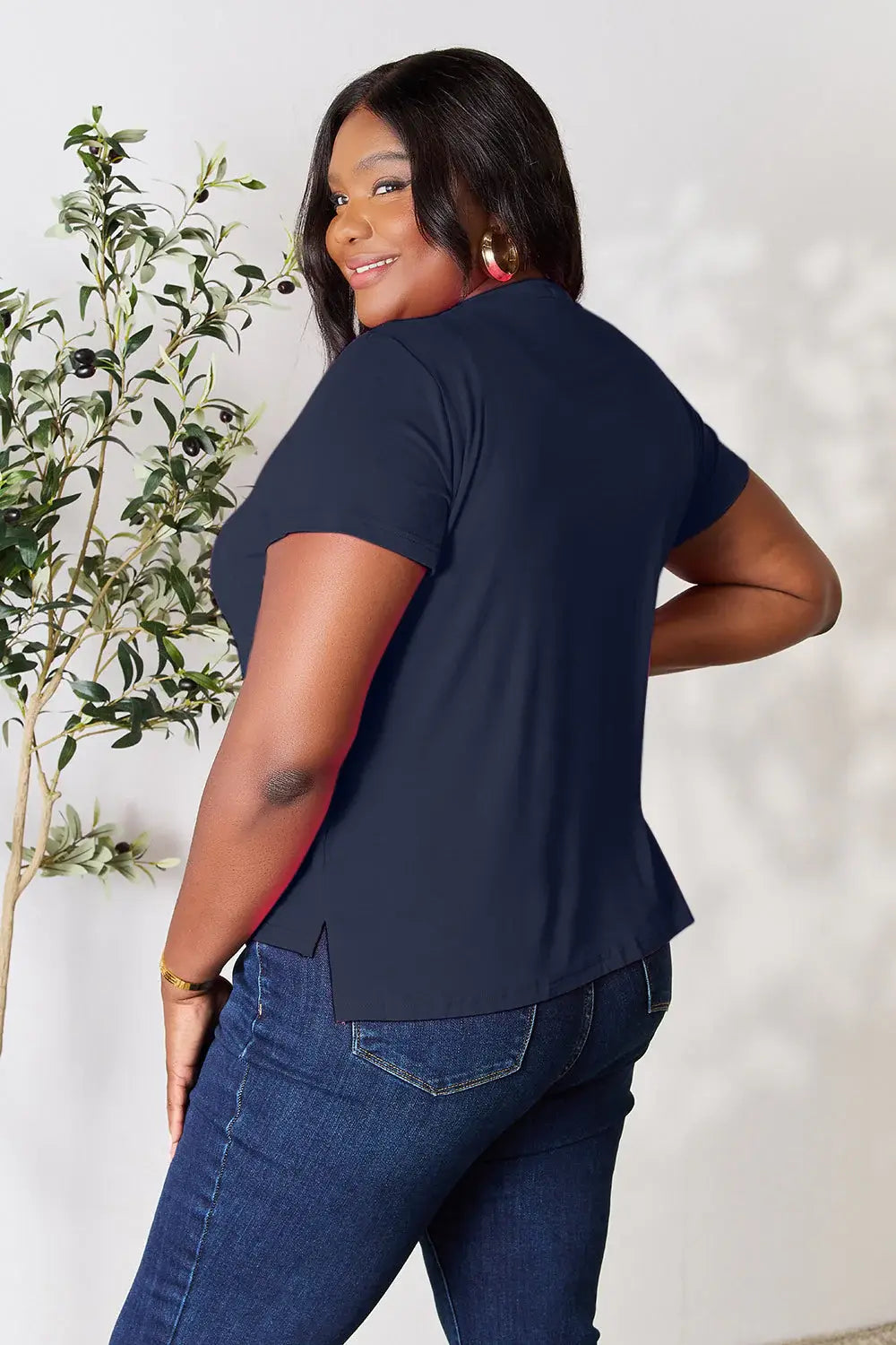 Basic Bae Full Size Round Neck Short Sleeve T-Shirt - ShopBasicbae - Flyclothing LLC