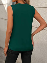 Round Neck Sleeveless Tank - Trendsi - Flyclothing LLC
