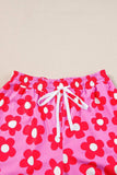 Pocketed Flower Half Sleeve Top and Shorts Lounge Set - Trendsi - Flyclothing LLC