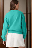Round Neck Long Sleeve Sweatshirt - Trendsi - Flyclothing LLC