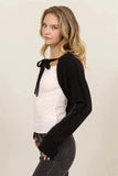 HYFVE Cable-Knit Tie-Front Shrug - Trendsi
