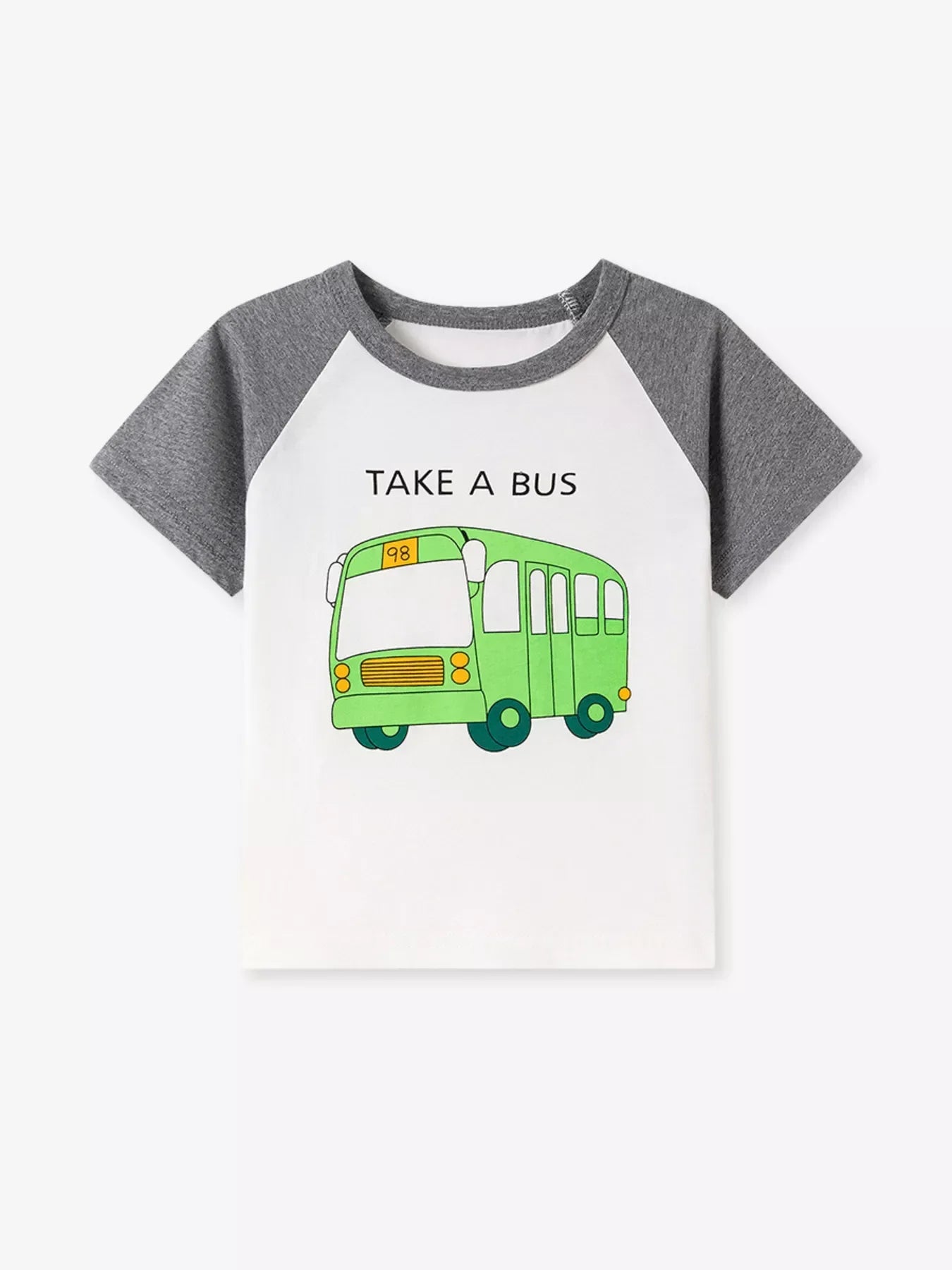 Children's Cartoon Vehicle Graphic Raglan Sleeve T-Shirts - Trendsi - Flyclothing LLC