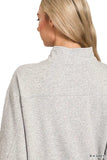 Zenana Fleece Half Zip Sweatshirt - Trendsi - Flyclothing LLC