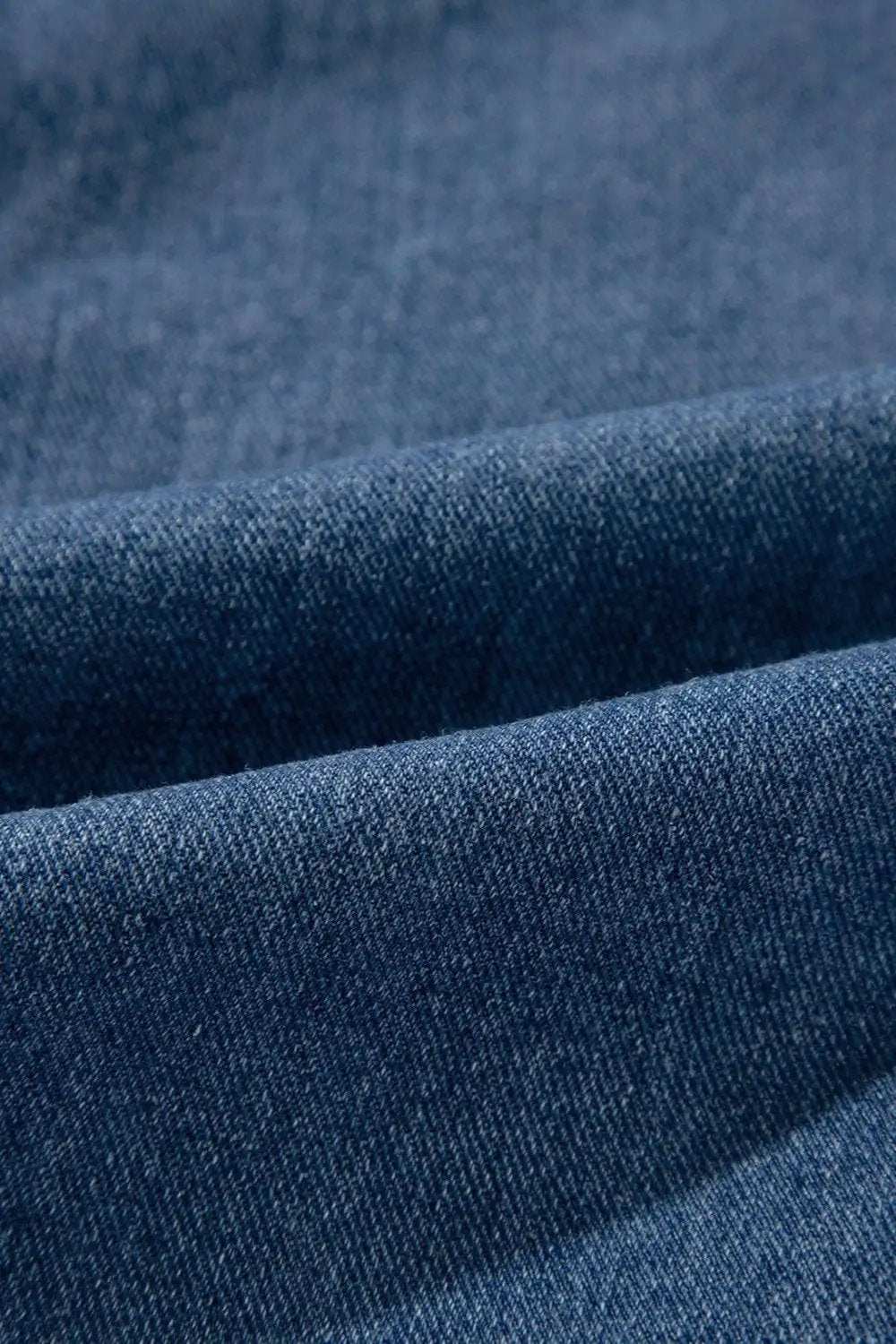 Pocketed Long Sleeve Denim Jacket - Trendsi - Flyclothing LLC