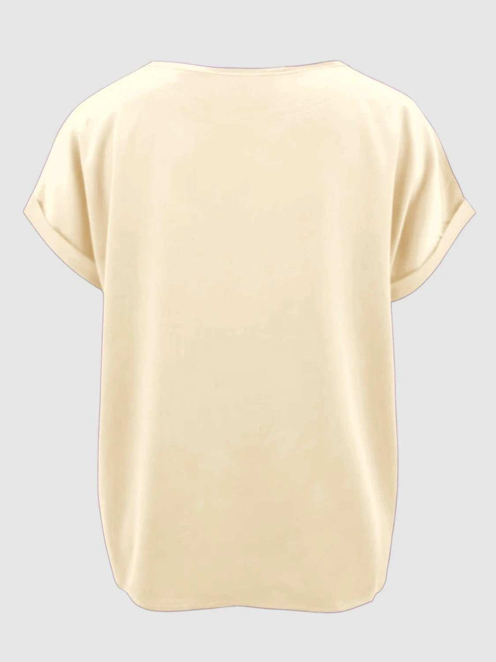 Round Neck Short Sleeve T-Shirt - Trendsi - Flyclothing LLC