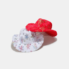 Fuzzy Snowflakes Polyester Hat - Trendsi
