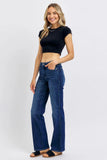 Judy Blue Full Size Tummy Control Straight Jeans Plus Size - Trendsi