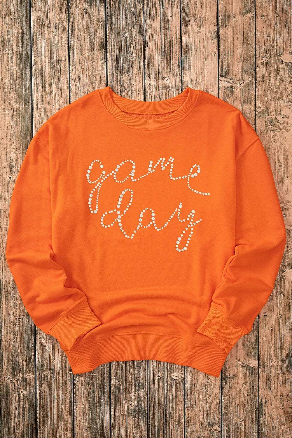 GAME DAY Round Neck Long Sleeve Sweatshirt - Trendsi - Flyclothing LLC