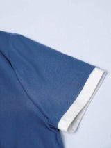 Casual Contrast Trim Short Sleeve T-Shirt - Trendsi - Flyclothing LLC