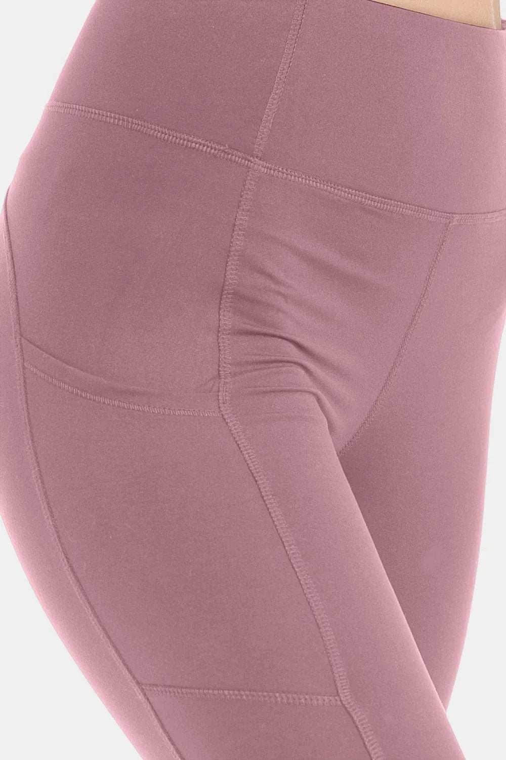 Leggings Depot Wide Waistband High Waist Leggings - Trendsi - Flyclothing LLC