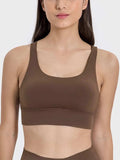Crisscross Scoop Neck Active Tank - Trendsi - Flyclothing LLC