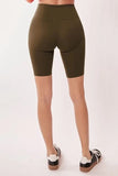Davi & Dani High Waisted Biker Leggings - Trendsi