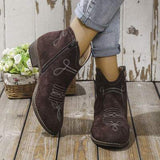 Block Heel Ankle Boots - Trendsi - Flyclothing LLC