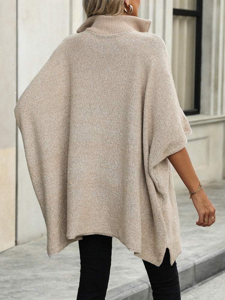 Slit Quarter Zip Half Sleeve Sweater - Trendsi - Flyclothing LLC