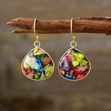 18K Gold-Plated Natural Stone Earrings - Trendsi - Flyclothing LLC