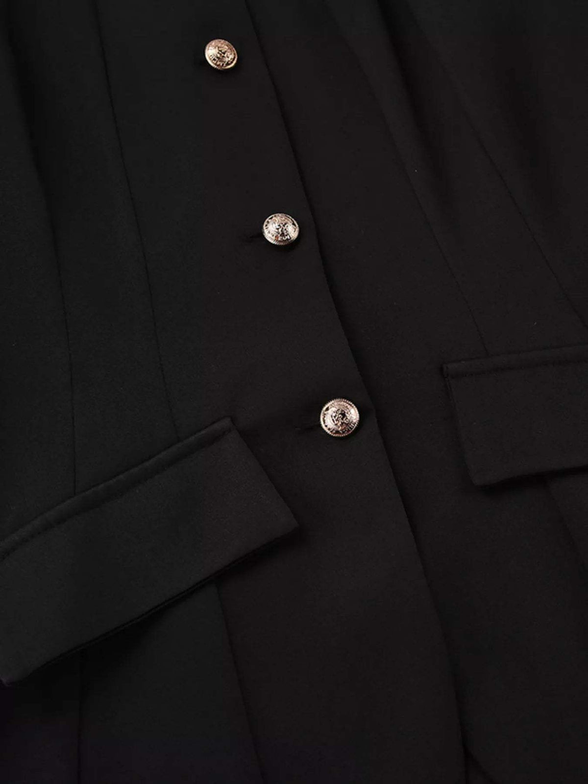 Elegant Stand Collar Blazer and Mini Skirt Set - Trendsi - Flyclothing LLC