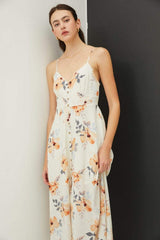 Be Cool Floral Button Down Cami Midi Dress - Trendsi - Flyclothing LLC